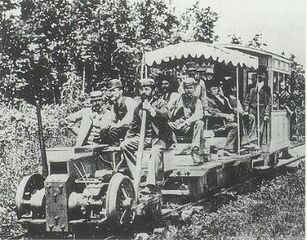 Kruesi as train engineer!
